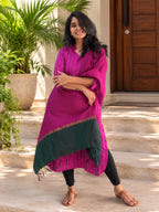 Magenta Top with Shawl