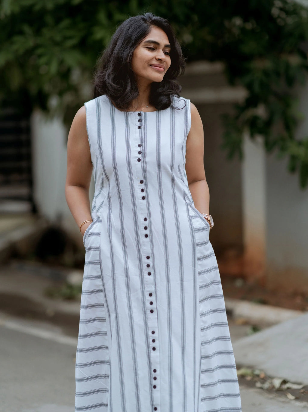 Snowfall Stripes Maxi