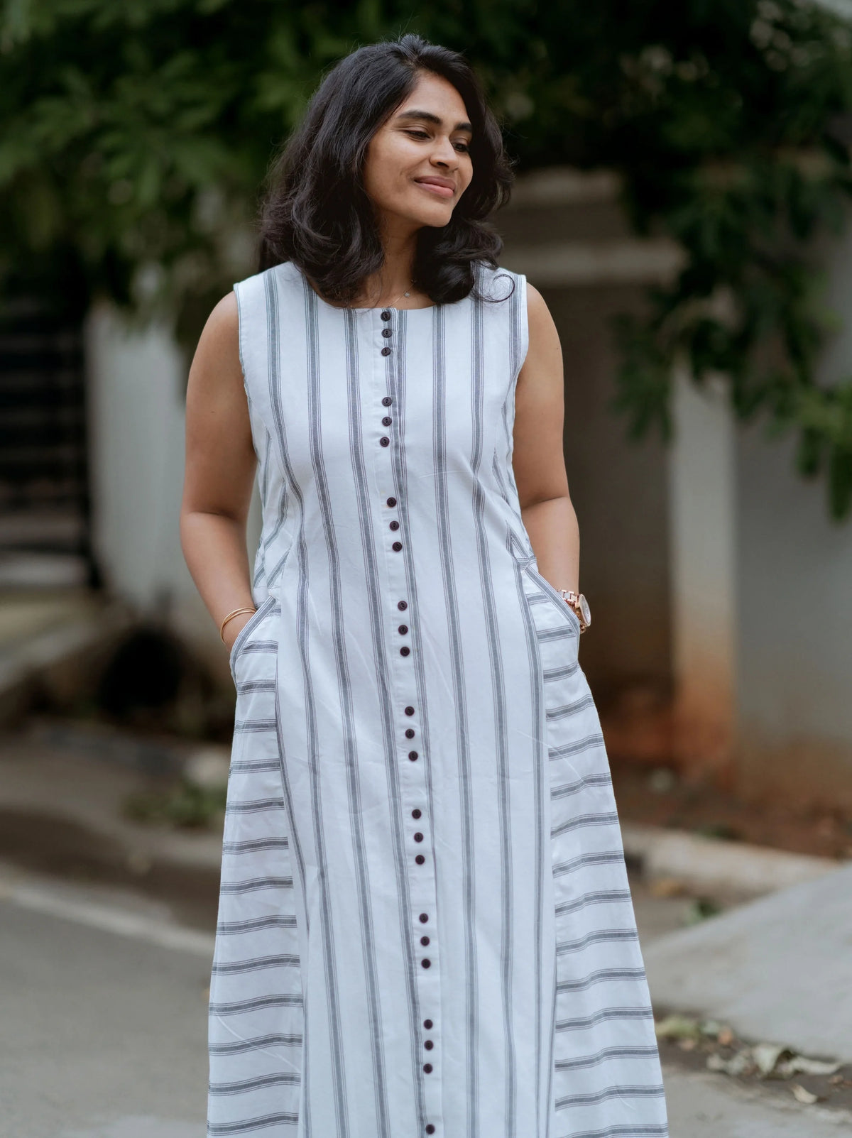 Snowfall Stripes Maxi