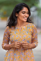 Copper Blossoms Chiffon maxi