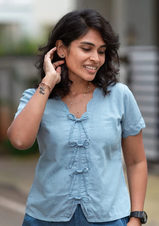 Butterfly Denim Top