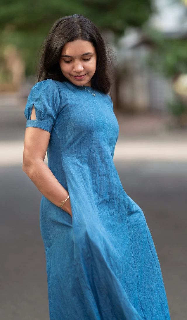 Denim Panel Midi