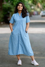 Denim Long Shirt Dress