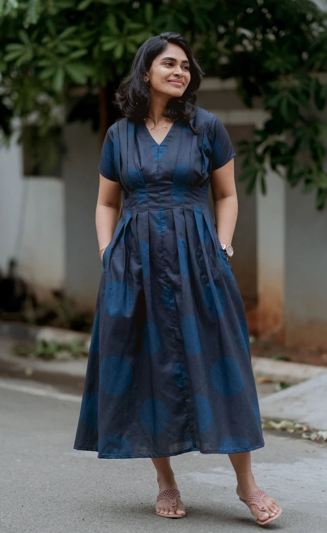 Blue Ink Bloom Maxi