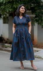 Blue Ink Bloom Maxi
