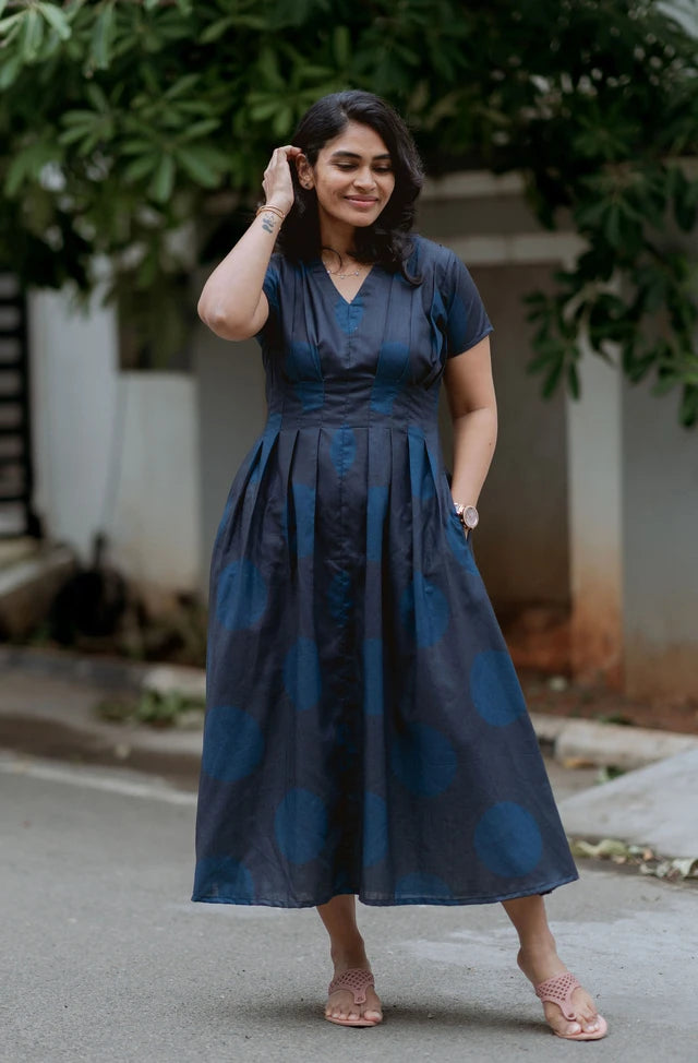 Blue Ink Bloom Maxi