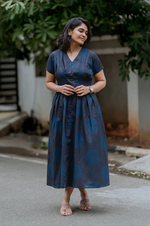Blue Ink Bloom Maxi