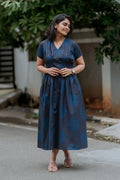 Blue Ink Bloom Maxi