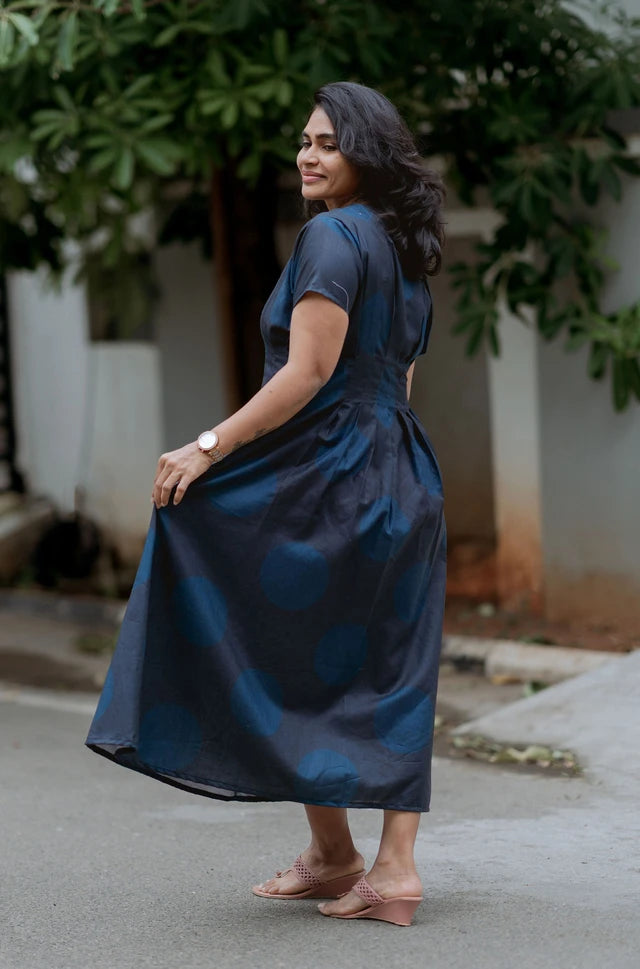 Blue Ink Bloom Maxi