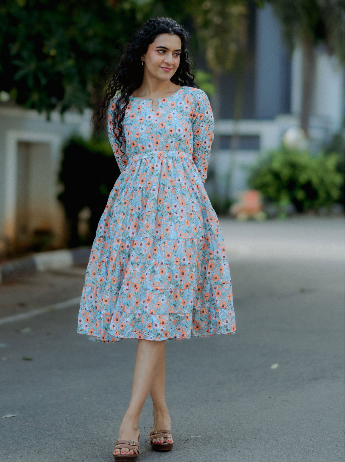 Teal Daisy Hakoba Midi