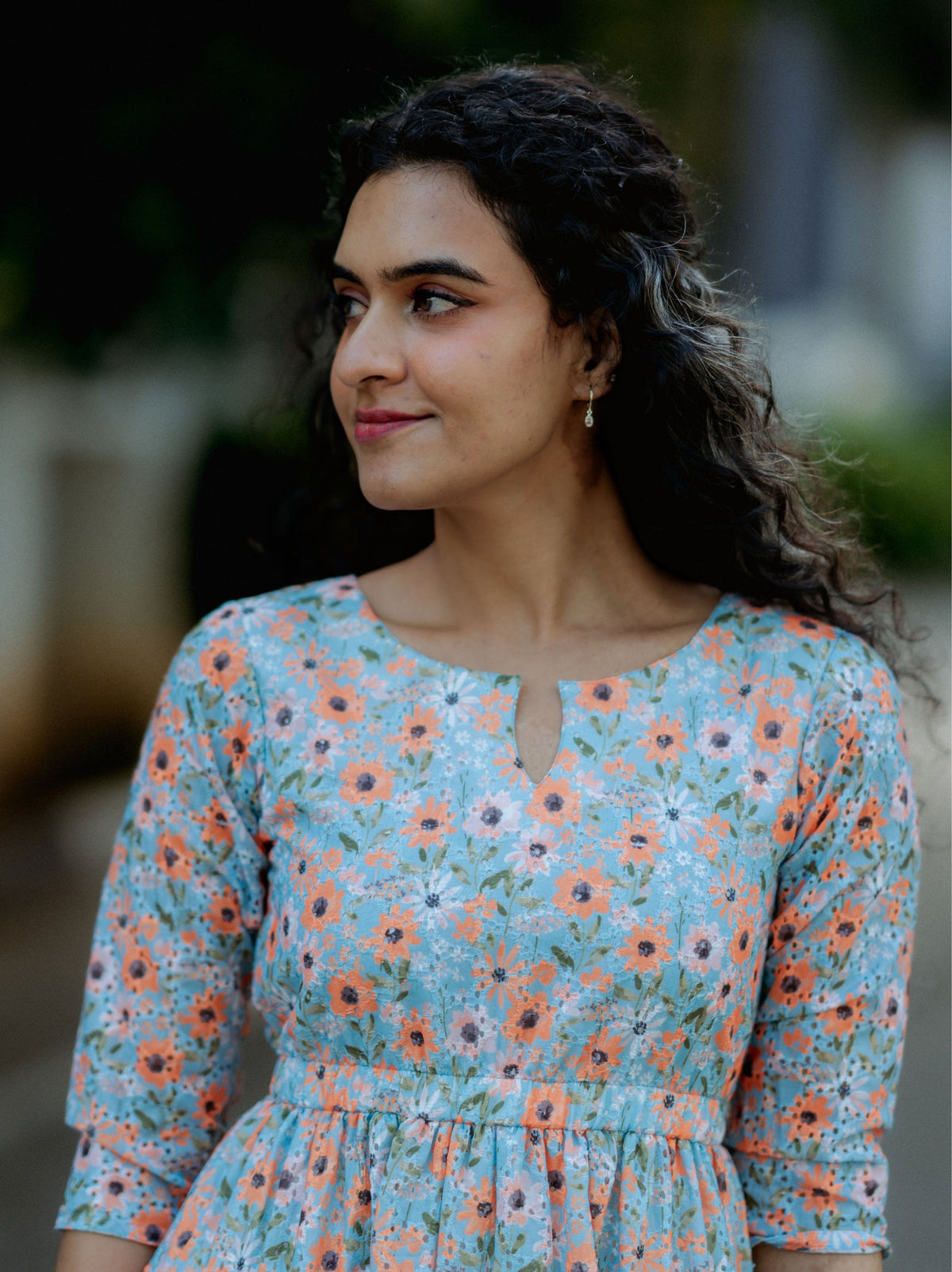 Teal Daisy Hakoba Midi