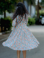 Teal Daisy Hakoba Midi