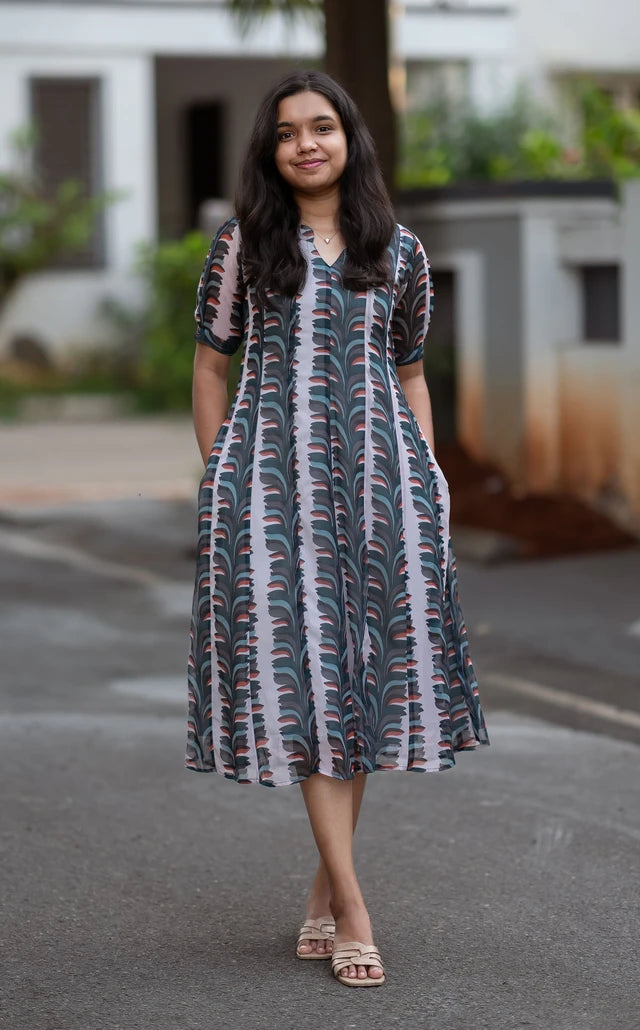Willow Weave Chiffon Midi